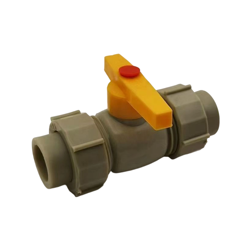 PPR Double Union Steel Core Ball Valve