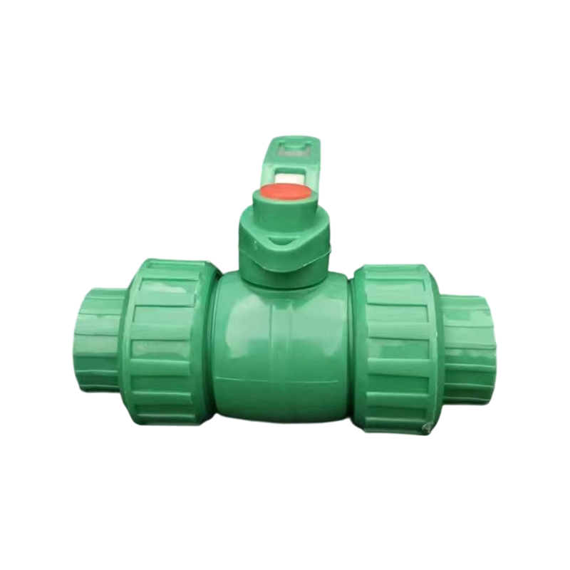 PPR Double Union Steel Core Ball Valve
